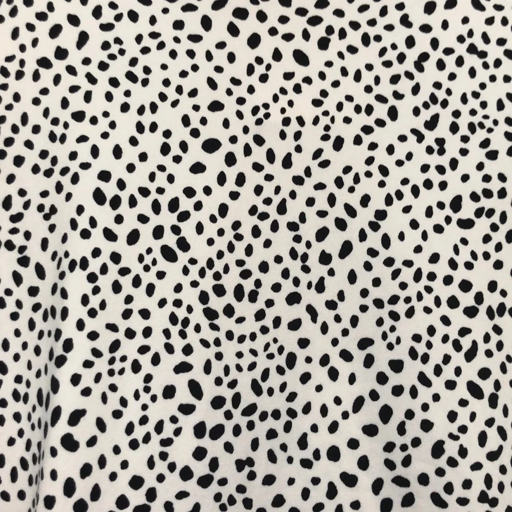 ruffle shirt polka dot shirt XL NWT Reb in J. White black exaggerated ruffle top - Picture 11 of 16